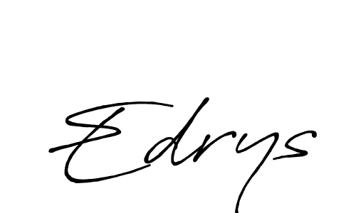 Edrys stylish signature style. Best Handwritten Sign (Antro_Vectra_Bolder) for my name. Handwritten Signature Collection Ideas for my name Edrys. Edrys signature style 7 images and pictures png