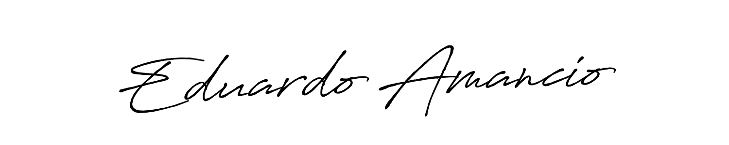 Make a beautiful signature design for name Eduardo Amancio. With this signature (Antro_Vectra_Bolder) style, you can create a handwritten signature for free. Eduardo Amancio signature style 7 images and pictures png