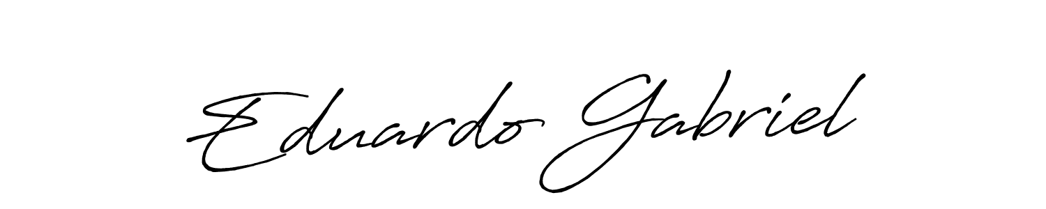 Design your own signature with our free online signature maker. With this signature software, you can create a handwritten (Antro_Vectra_Bolder) signature for name Eduardo Gabriel. Eduardo Gabriel signature style 7 images and pictures png