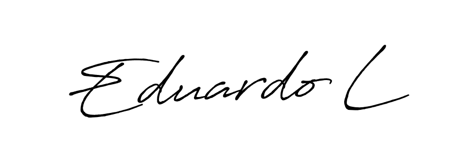 How to make Eduardo L signature? Antro_Vectra_Bolder is a professional autograph style. Create handwritten signature for Eduardo L name. Eduardo L signature style 7 images and pictures png