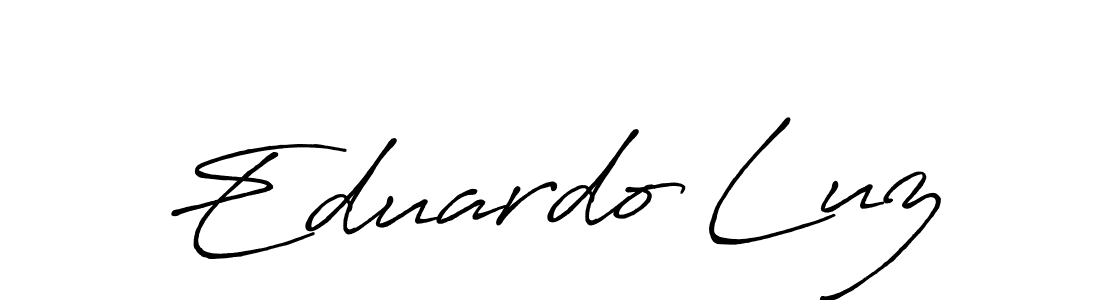 Make a beautiful signature design for name Eduardo Luz. With this signature (Antro_Vectra_Bolder) style, you can create a handwritten signature for free. Eduardo Luz signature style 7 images and pictures png