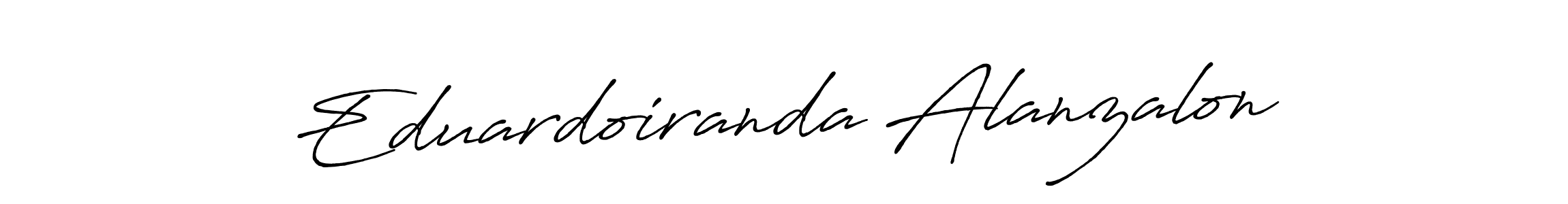 How to make Eduardoiranda Alanzalon name signature. Use Antro_Vectra_Bolder style for creating short signs online. This is the latest handwritten sign. Eduardoiranda Alanzalon signature style 7 images and pictures png