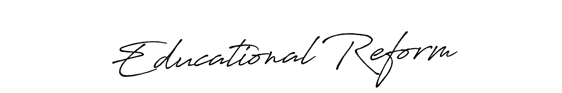 How to make Educational Reform name signature. Use Antro_Vectra_Bolder style for creating short signs online. This is the latest handwritten sign. Educational Reform signature style 7 images and pictures png