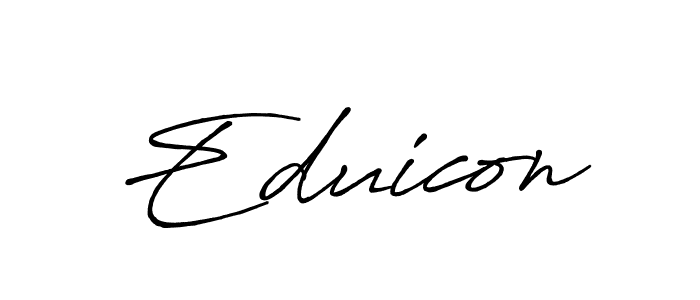 Similarly Antro_Vectra_Bolder is the best handwritten signature design. Signature creator online .You can use it as an online autograph creator for name Eduicon. Eduicon signature style 7 images and pictures png