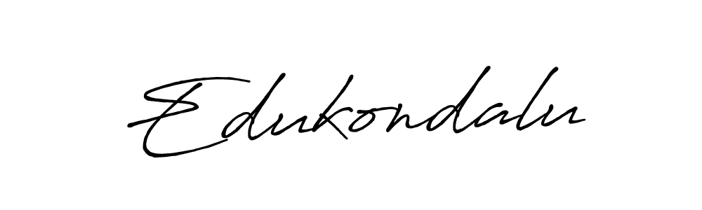 if you are searching for the best signature style for your name Edukondalu. so please give up your signature search. here we have designed multiple signature styles  using Antro_Vectra_Bolder. Edukondalu signature style 7 images and pictures png