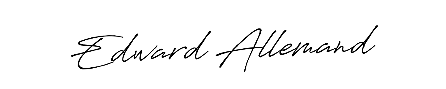 Make a beautiful signature design for name Edward Allemand. With this signature (Antro_Vectra_Bolder) style, you can create a handwritten signature for free. Edward Allemand signature style 7 images and pictures png