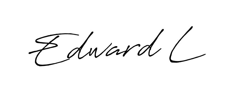 The best way (Antro_Vectra_Bolder) to make a short signature is to pick only two or three words in your name. The name Edward L include a total of six letters. For converting this name. Edward L signature style 7 images and pictures png