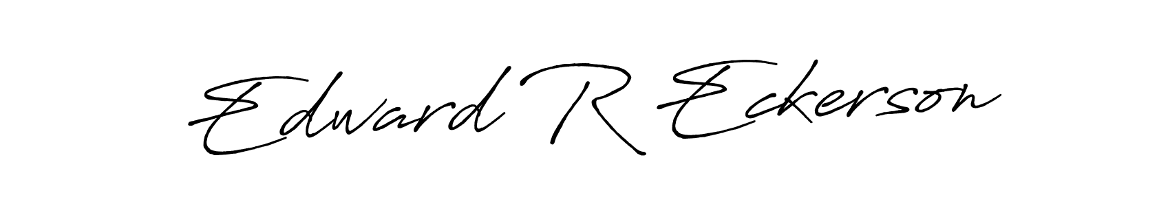 How to make Edward R Eckerson name signature. Use Antro_Vectra_Bolder style for creating short signs online. This is the latest handwritten sign. Edward R Eckerson signature style 7 images and pictures png