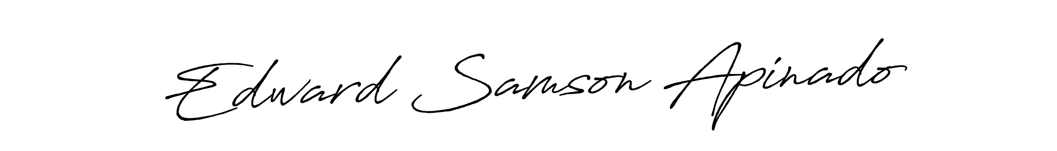 How to make Edward Samson Apinado name signature. Use Antro_Vectra_Bolder style for creating short signs online. This is the latest handwritten sign. Edward Samson Apinado signature style 7 images and pictures png