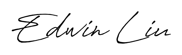 Explore multiple handwriting variations for Edwin Liu including this stunning Antro_Vectra_Bolder design. Free to use across all platforms. Edwin Liu signature style 7 images and pictures png