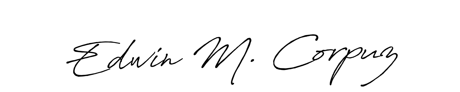 How to Draw Edwin M. Corpuz signature style? Antro_Vectra_Bolder is a latest design signature styles for name Edwin M. Corpuz. Edwin M. Corpuz signature style 7 images and pictures png