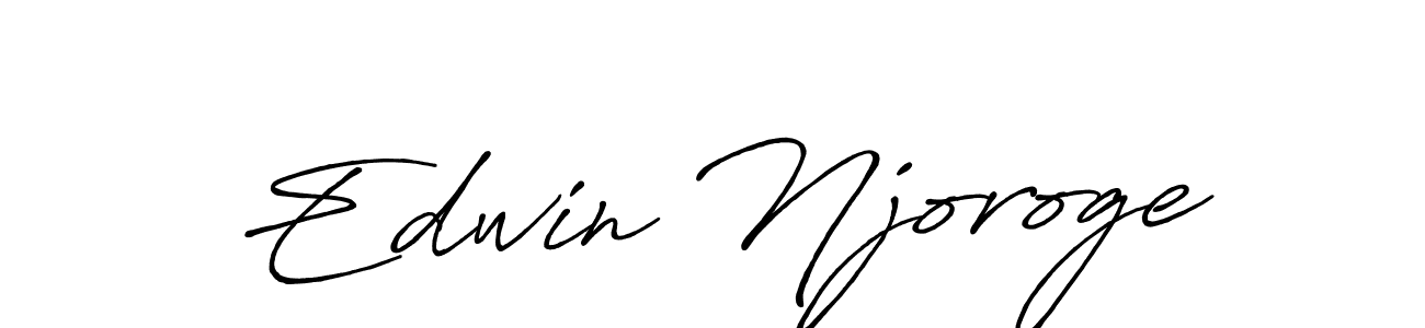How to make Edwin Njoroge name signature. Use Antro_Vectra_Bolder style for creating short signs online. This is the latest handwritten sign. Edwin Njoroge signature style 7 images and pictures png