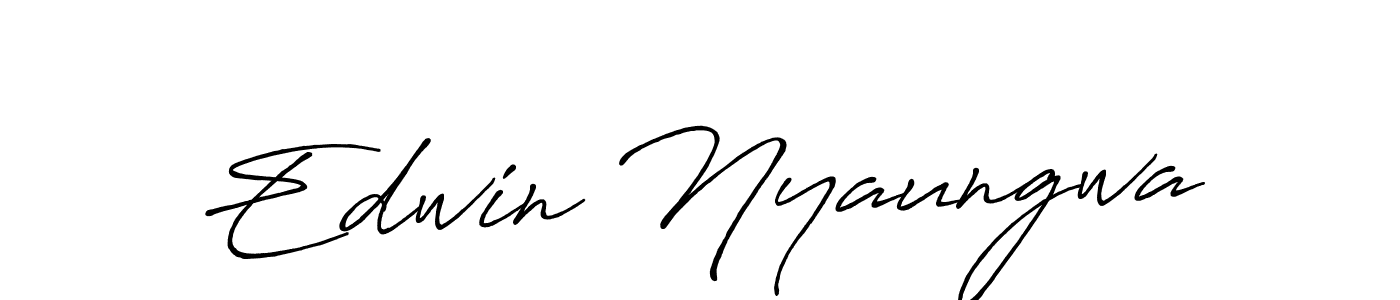 Design your own signature with our free online signature maker. With this signature software, you can create a handwritten (Antro_Vectra_Bolder) signature for name Edwin Nyaungwa. Edwin Nyaungwa signature style 7 images and pictures png