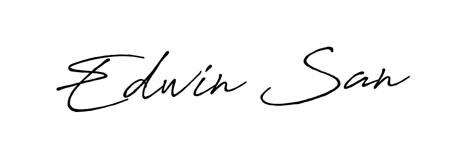 Also You can easily find your signature by using the search form. We will create Edwin San name handwritten signature images for you free of cost using Antro_Vectra_Bolder sign style. Edwin San signature style 7 images and pictures png