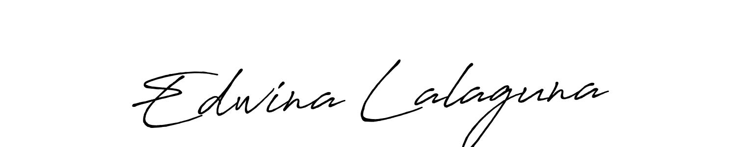 How to make Edwina Lalaguna name signature. Use Antro_Vectra_Bolder style for creating short signs online. This is the latest handwritten sign. Edwina Lalaguna signature style 7 images and pictures png