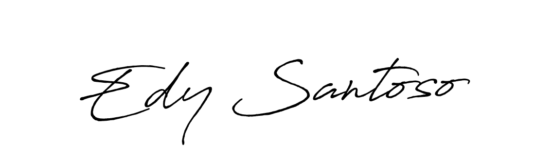 Create a beautiful signature design for name Edy Santoso. With this signature (Antro_Vectra_Bolder) fonts, you can make a handwritten signature for free. Edy Santoso signature style 7 images and pictures png