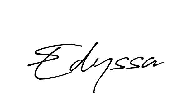 Edyssa stylish signature style. Best Handwritten Sign (Antro_Vectra_Bolder) for my name. Handwritten Signature Collection Ideas for my name Edyssa. Edyssa signature style 7 images and pictures png