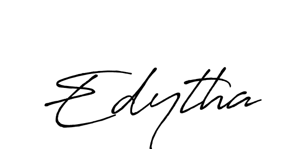 Use a signature maker to create a handwritten signature online. With this signature software, you can design (Antro_Vectra_Bolder) your own signature for name Edytha. Edytha signature style 7 images and pictures png