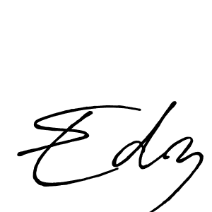 if you are searching for the best signature style for your name Edz. so please give up your signature search. here we have designed multiple signature styles  using Antro_Vectra_Bolder. Edz signature style 7 images and pictures png