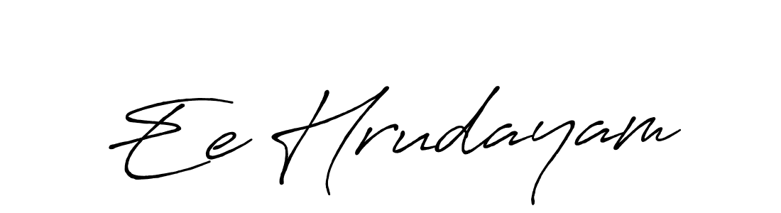 Once you've used our free online signature maker to create your best signature Antro_Vectra_Bolder style, it's time to enjoy all of the benefits that Ee Hrudayam name signing documents. Ee Hrudayam signature style 7 images and pictures png