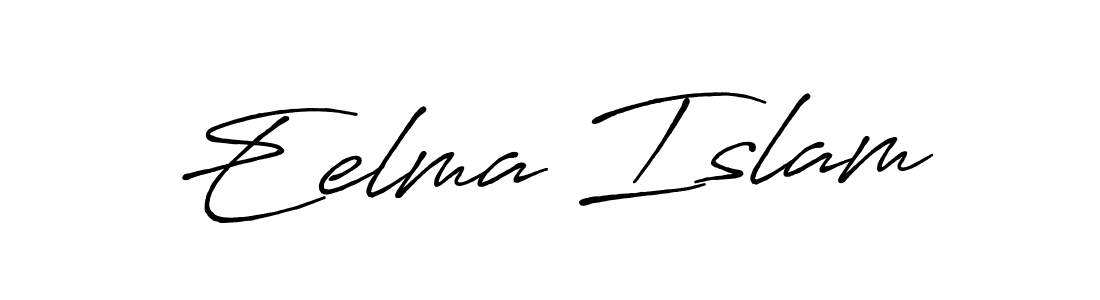 How to make Eelma Islam name signature. Use Antro_Vectra_Bolder style for creating short signs online. This is the latest handwritten sign. Eelma Islam signature style 7 images and pictures png