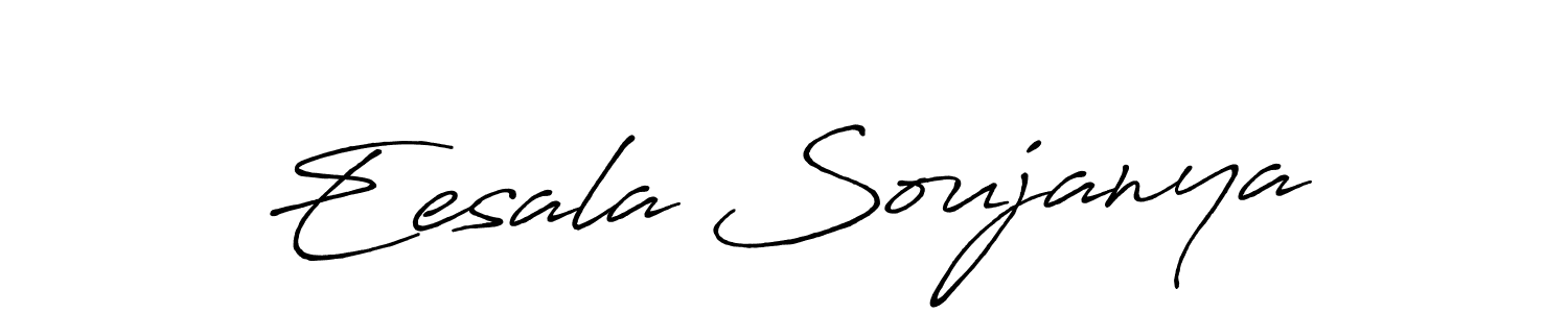 Design your own signature with our free online signature maker. With this signature software, you can create a handwritten (Antro_Vectra_Bolder) signature for name Eesala Soujanya. Eesala Soujanya signature style 7 images and pictures png