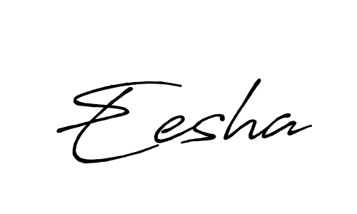 Make a beautiful signature design for name Eesha. With this signature (Antro_Vectra_Bolder) style, you can create a handwritten signature for free. Eesha signature style 7 images and pictures png