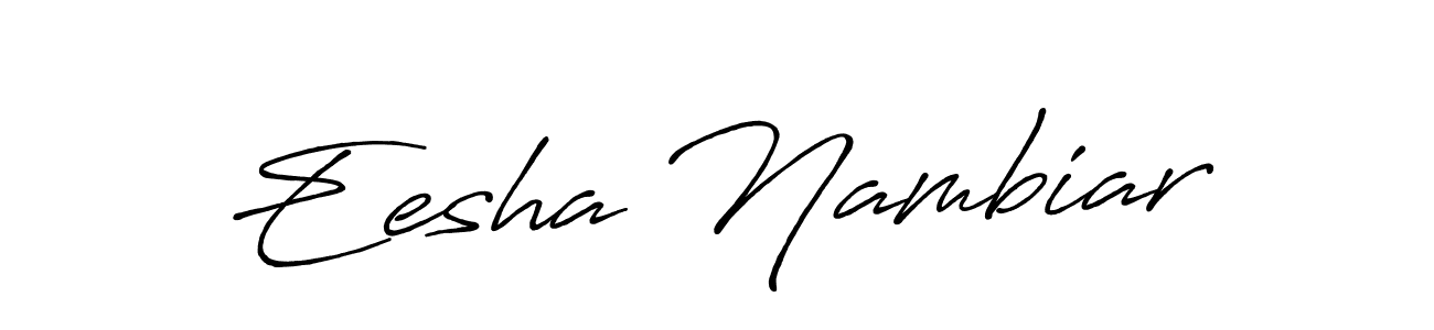 if you are searching for the best signature style for your name Eesha Nambiar. so please give up your signature search. here we have designed multiple signature styles  using Antro_Vectra_Bolder. Eesha Nambiar signature style 7 images and pictures png