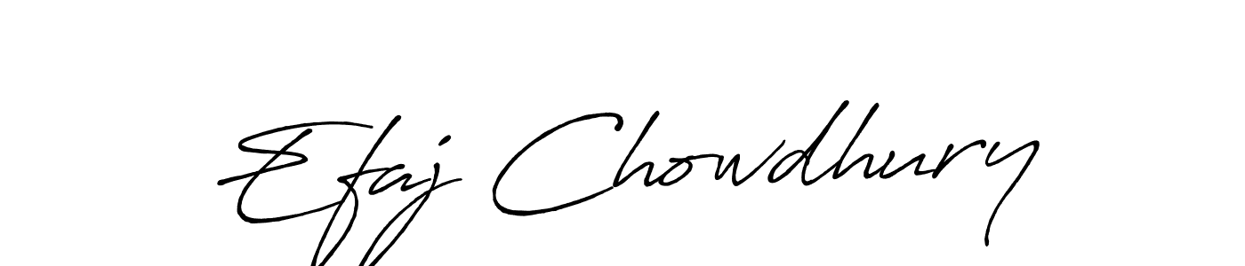 Create a beautiful signature design for name Efaj Chowdhury. With this signature (Antro_Vectra_Bolder) fonts, you can make a handwritten signature for free. Efaj Chowdhury signature style 7 images and pictures png