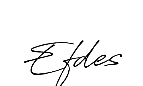 Create a beautiful signature design for name Efdes. With this signature (Antro_Vectra_Bolder) fonts, you can make a handwritten signature for free. Efdes signature style 7 images and pictures png