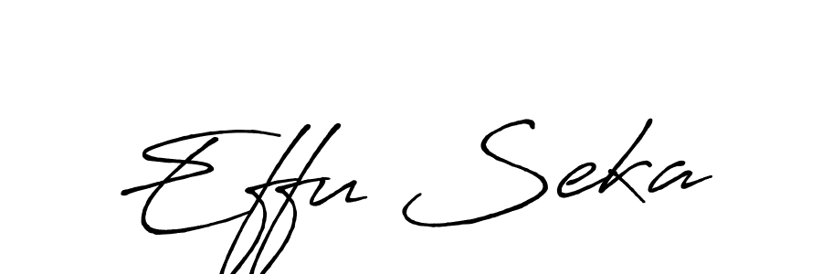 You should practise on your own different ways (Antro_Vectra_Bolder) to write your name (Effu Seka) in signature. don't let someone else do it for you. Effu Seka signature style 7 images and pictures png