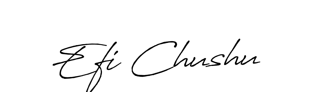 Use a signature maker to create a handwritten signature online. With this signature software, you can design (Antro_Vectra_Bolder) your own signature for name Efi Chushu. Efi Chushu signature style 7 images and pictures png