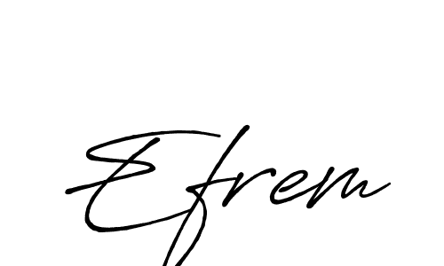 How to make Efrem name signature. Use Antro_Vectra_Bolder style for creating short signs online. This is the latest handwritten sign. Efrem signature style 7 images and pictures png