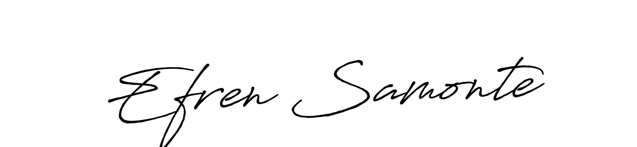 Use a signature maker to create a handwritten signature online. With this signature software, you can design (Antro_Vectra_Bolder) your own signature for name Efren Samonte. Efren Samonte signature style 7 images and pictures png