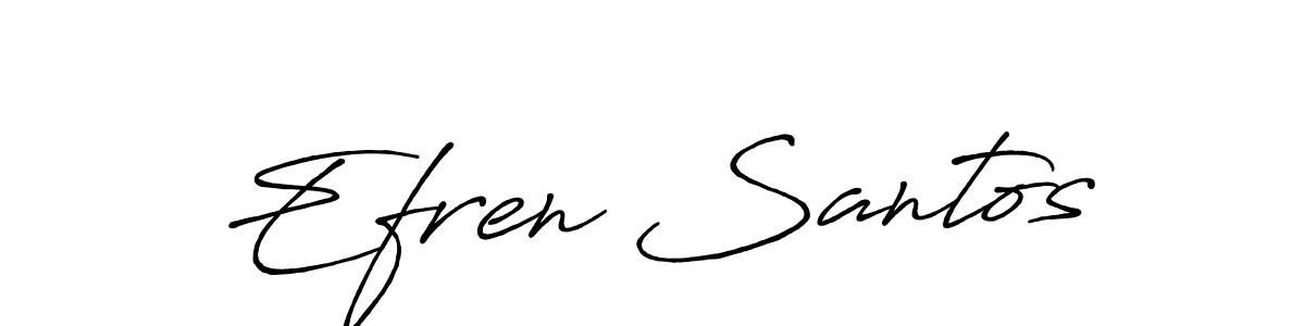 Antro_Vectra_Bolder is a professional signature style that is perfect for those who want to add a touch of class to their signature. It is also a great choice for those who want to make their signature more unique. Get Efren Santos name to fancy signature for free. Efren Santos signature style 7 images and pictures png