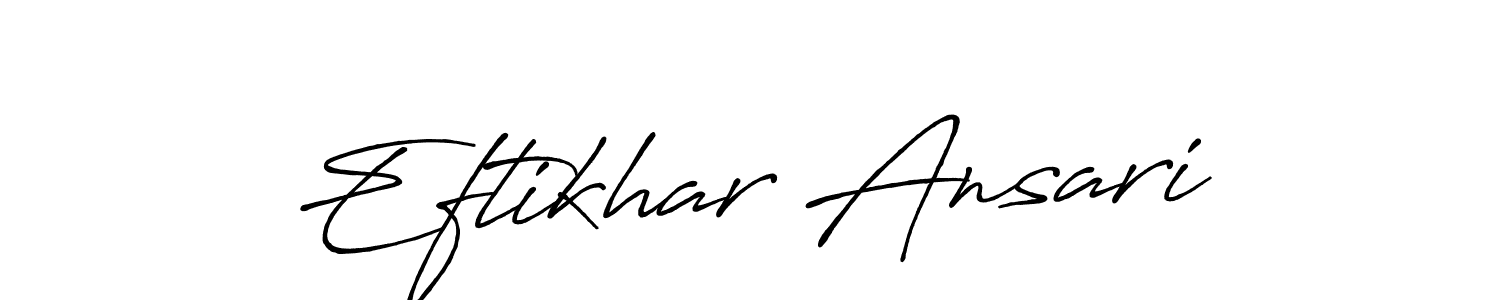 Also we have Eftikhar Ansari name is the best signature style. Create professional handwritten signature collection using Antro_Vectra_Bolder autograph style. Eftikhar Ansari signature style 7 images and pictures png