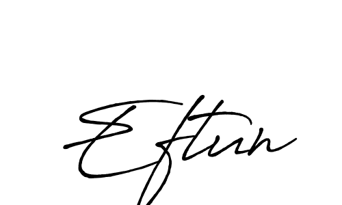 How to make Eftun signature? Antro_Vectra_Bolder is a professional autograph style. Create handwritten signature for Eftun name. Eftun signature style 7 images and pictures png