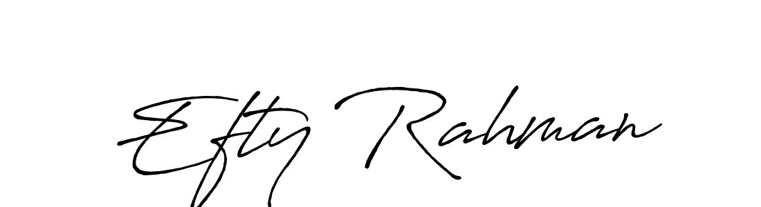 It looks lik you need a new signature style for name Efty Rahman. Design unique handwritten (Antro_Vectra_Bolder) signature with our free signature maker in just a few clicks. Efty Rahman signature style 7 images and pictures png
