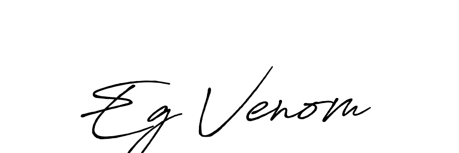 Create a beautiful signature design for name Eg Venom . With this signature (Antro_Vectra_Bolder) fonts, you can make a handwritten signature for free. Eg Venom  signature style 7 images and pictures png