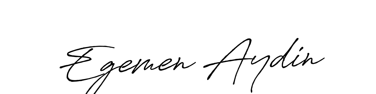Create a beautiful signature design for name Egemen Aydin. With this signature (Antro_Vectra_Bolder) fonts, you can make a handwritten signature for free. Egemen Aydin signature style 7 images and pictures png