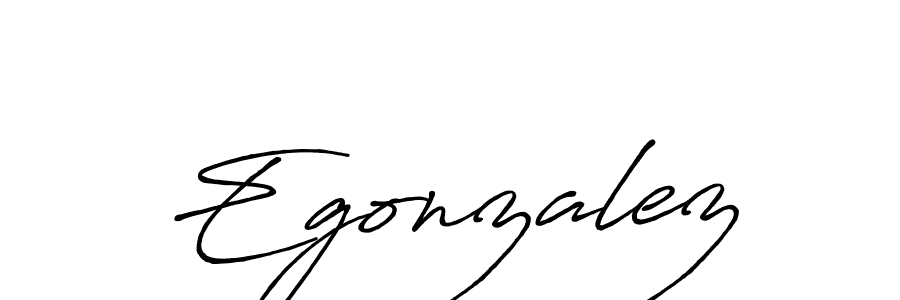 Use a signature maker to create a handwritten signature online. With this signature software, you can design (Antro_Vectra_Bolder) your own signature for name Egonzalez. Egonzalez signature style 7 images and pictures png