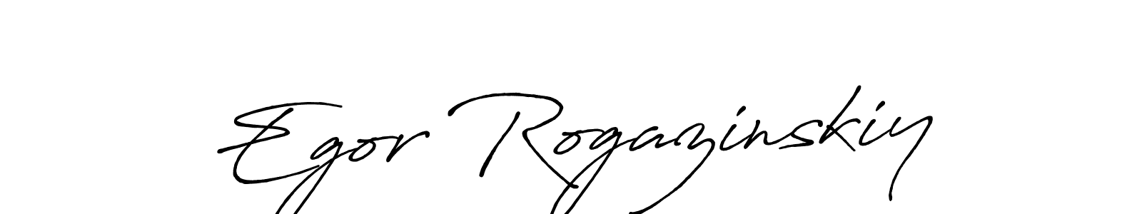 Create a beautiful signature design for name Egor Rogazinskiy. With this signature (Antro_Vectra_Bolder) fonts, you can make a handwritten signature for free. Egor Rogazinskiy signature style 7 images and pictures png