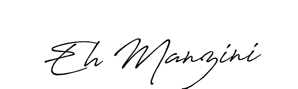 Use a signature maker to create a handwritten signature online. With this signature software, you can design (Antro_Vectra_Bolder) your own signature for name Eh Manzini. Eh Manzini signature style 7 images and pictures png