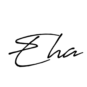How to make Eha name signature. Use Antro_Vectra_Bolder style for creating short signs online. This is the latest handwritten sign. Eha signature style 7 images and pictures png