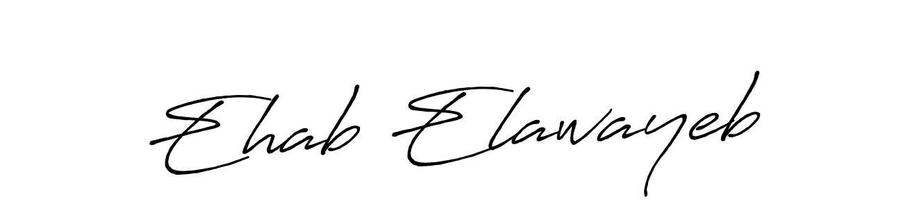 The best way (Antro_Vectra_Bolder) to make a short signature is to pick only two or three words in your name. The name Ehab Elawayeb include a total of six letters. For converting this name. Ehab Elawayeb signature style 7 images and pictures png