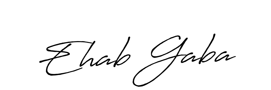 Make a beautiful signature design for name Ehab Gaba. With this signature (Antro_Vectra_Bolder) style, you can create a handwritten signature for free. Ehab Gaba signature style 7 images and pictures png