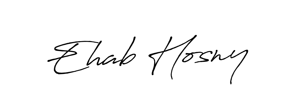 Use a signature maker to create a handwritten signature online. With this signature software, you can design (Antro_Vectra_Bolder) your own signature for name Ehab Hosny. Ehab Hosny signature style 7 images and pictures png