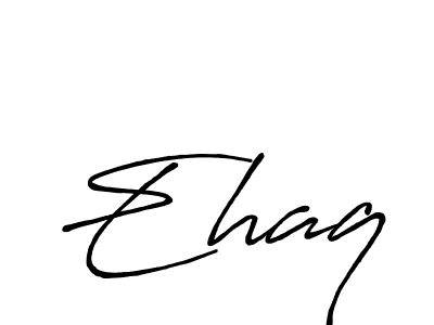 The best way (Antro_Vectra_Bolder) to make a short signature is to pick only two or three words in your name. The name Ehaq include a total of six letters. For converting this name. Ehaq signature style 7 images and pictures png