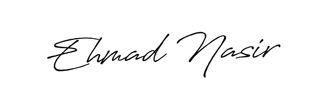 Also You can easily find your signature by using the search form. We will create Ehmad Nasir name handwritten signature images for you free of cost using Antro_Vectra_Bolder sign style. Ehmad Nasir signature style 7 images and pictures png