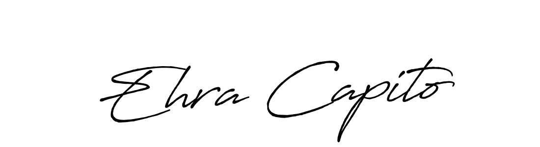 How to make Ehra Capito signature? Antro_Vectra_Bolder is a professional autograph style. Create handwritten signature for Ehra Capito name. Ehra Capito signature style 7 images and pictures png